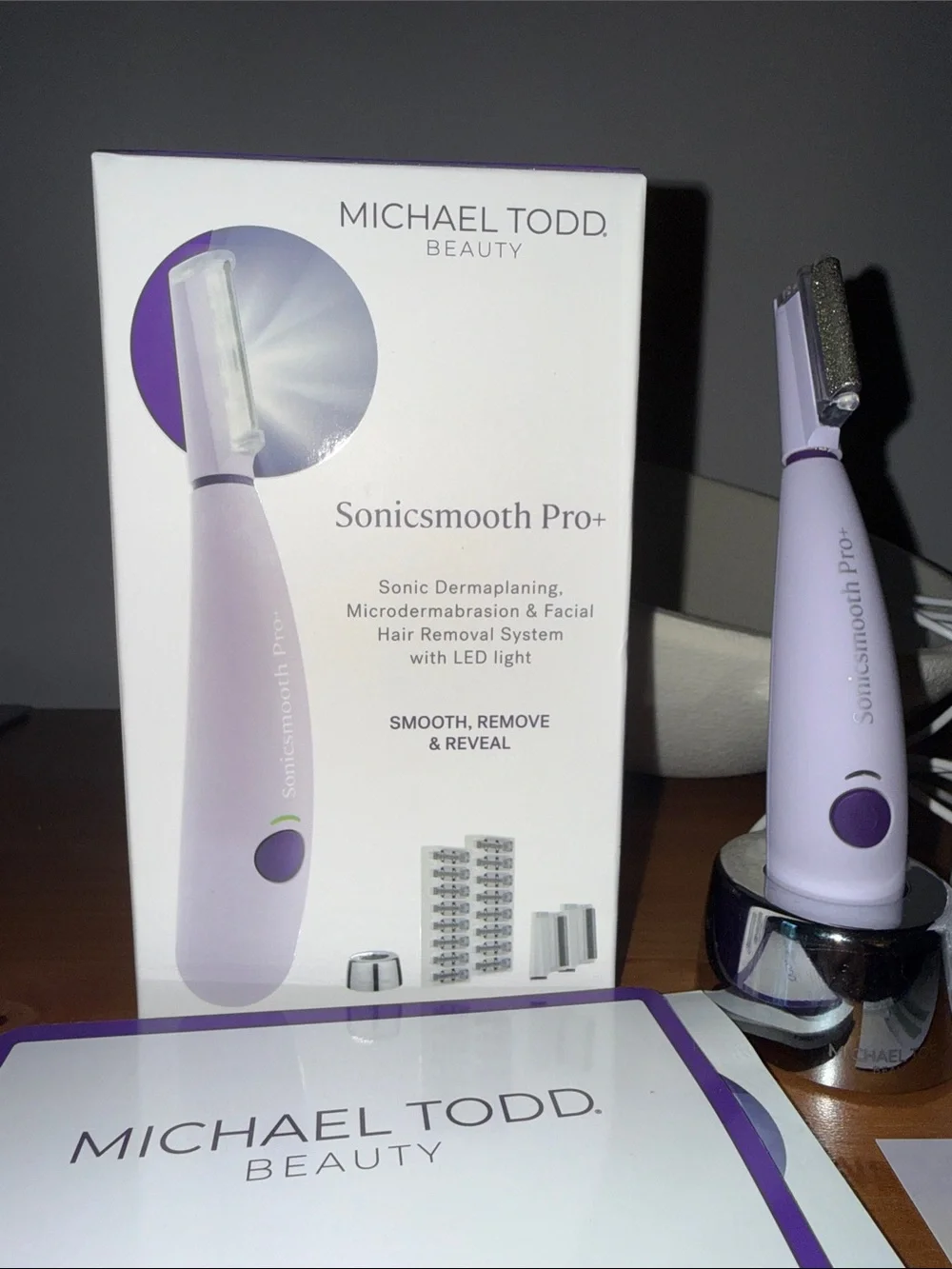 SONICSMOOTH PRO + 2 IN 1 FACIAL EXFOLIATION & PEACH FUZZ HAIR REMOVAL SYSTEM